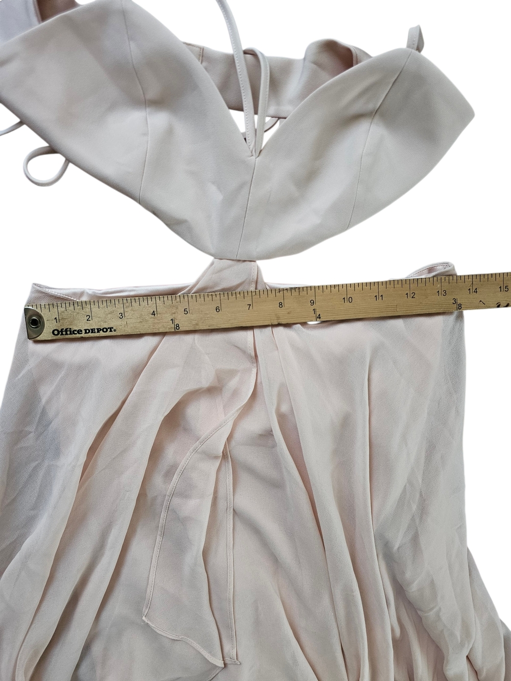 bebe Blush Pink Cutout Ruffle Maxi Dress - Picture 8 of 10